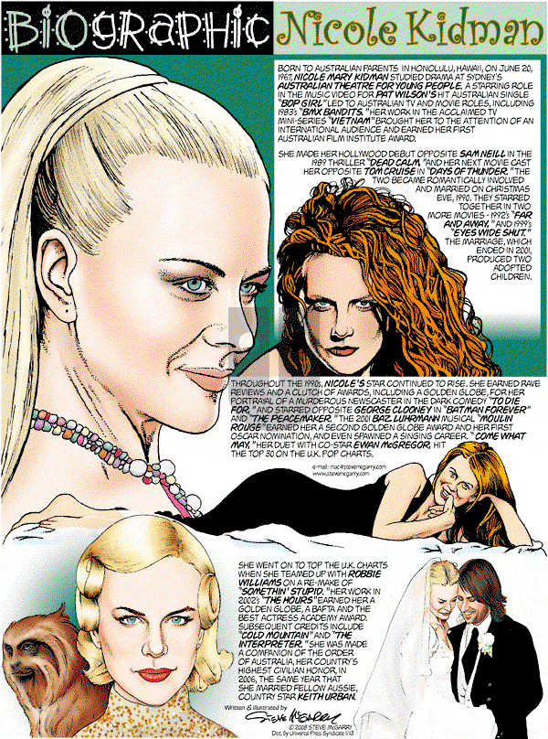 Biographic on Sunday January 13, 2008 Comic Strip