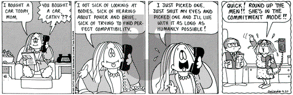 Cathy Classics on Wednesday September 20, 1995 Comic Strip