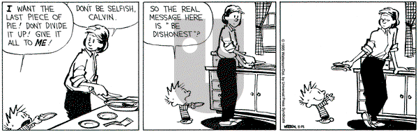 Calvin and Hobbes on Wednesday November 15, 1995 Comic Strip