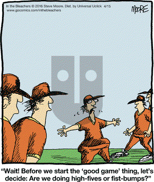 In the Bleachers on Friday April 15, 2016 Comic Strip