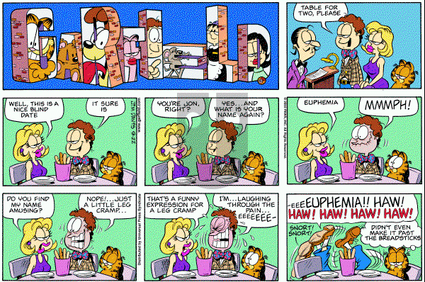 Garfield - Sunday September 22, 2002 Comic Strip