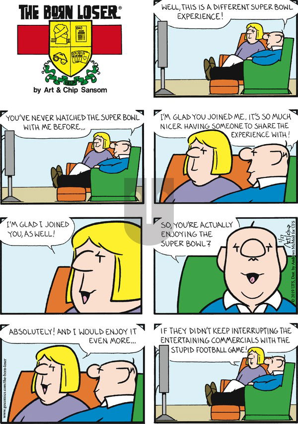 The Born Loser on Sunday January 27, 2019 Comic Strip