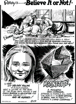 Ripley's Believe It or Not on Friday June 15, 2007 Comic Strip