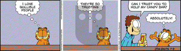 Garfield on Thursday July 9, 2015 Comic Strip