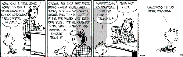 Calvin and Hobbes - Wednesday March 18, 1992 Comic Strip