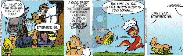 Over the Hedge on Tuesday April 15, 2014 Comic Strip