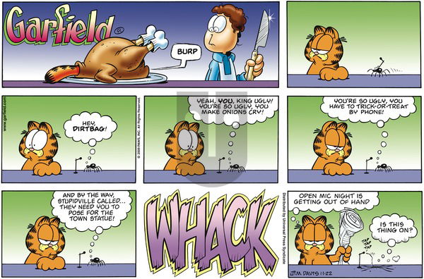 Garfield on Sunday November 22, 2009 Comic Strip