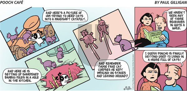 Pooch Cafe on Sunday April 15, 2018 Comic Strip