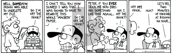 FoxTrot on Saturday January 30, 1993 Comic Strip