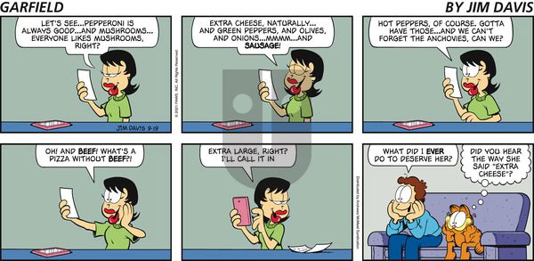 Garfield - Sunday September 19, 2021 Comic Strip