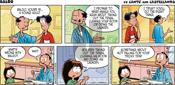 Baldo - Sunday August 21, 2011 Comic Strip