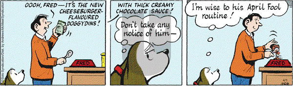 Fred Basset on Saturday April 1, 2017 Comic Strip