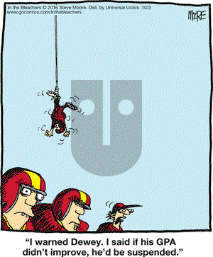 In the Bleachers on Monday October 3, 2016 Comic Strip