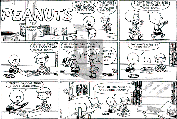 Peanuts - Sunday March 1, 1953 Comic Strip