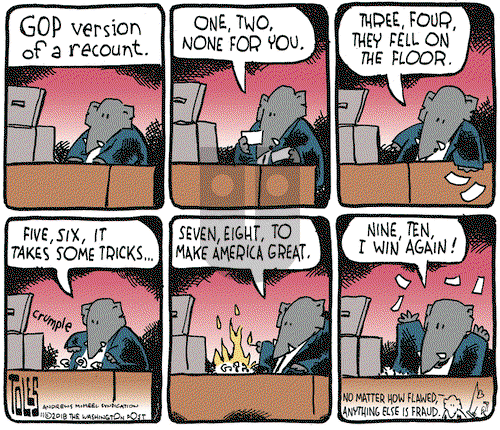 Tom Toles on Sunday November 18, 2018 Comic Strip