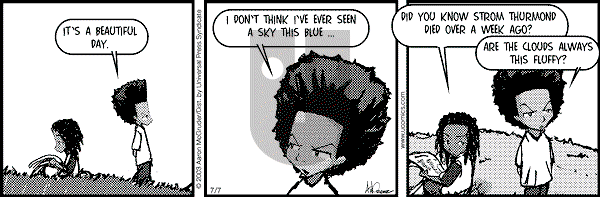 The Boondocks on Monday February 7, 2011 Comic Strip