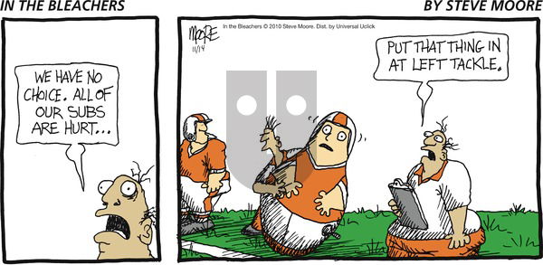 In the Bleachers on Sunday November 14, 2010 Comic Strip