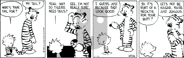 Calvin and Hobbes - Saturday November 26, 1988 Comic Strip