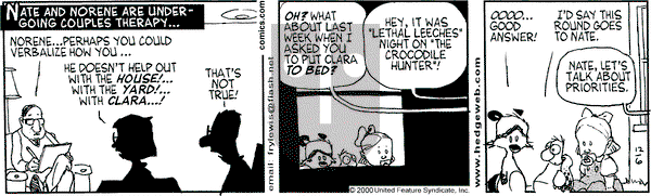 Over the Hedge on Wednesday December 6, 2000 Comic Strip
