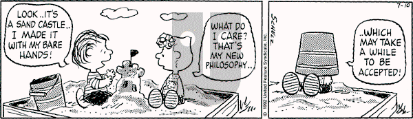 Peanuts - Friday July 10, 1992 Comic Strip