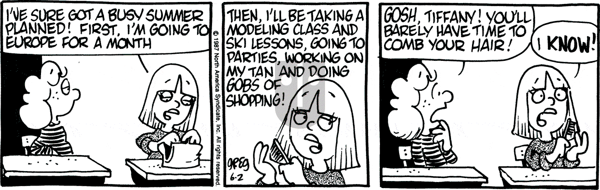 Luann - Tuesday June 2, 1987 Comic Strip
