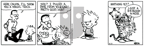Calvin and Hobbes on Saturday August 31, 1991 Comic Strip