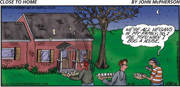 Close to Home on Sunday October 26, 2014 Comic Strip
