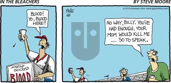In the Bleachers on Sunday June 13, 2010 Comic Strip
