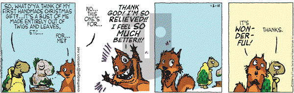 Over the Hedge on Thursday December 11, 2008 Comic Strip