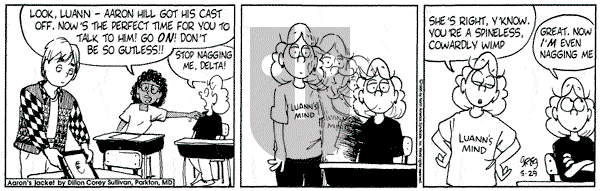 Luann on Monday May 29, 1995 Comic Strip