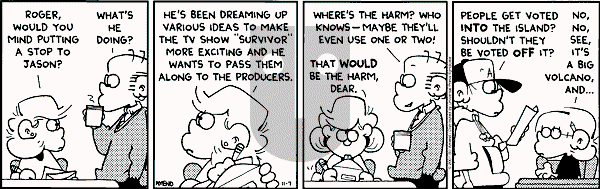 FoxTrot on Wednesday November 7, 2001 Comic Strip