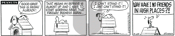 Peanuts on Friday September 23, 1960 Comic Strip