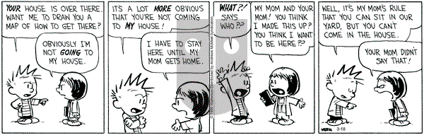 Calvin and Hobbes on Tuesday March 18, 2025 Comic Strip