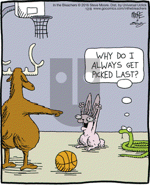 In the Bleachers on Thursday December 8, 2016 Comic Strip