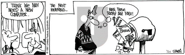 The Buckets on Tuesday November 25, 1997 Comic Strip
