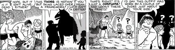 Alley Oop on Friday October 18, 1996 Comic Strip