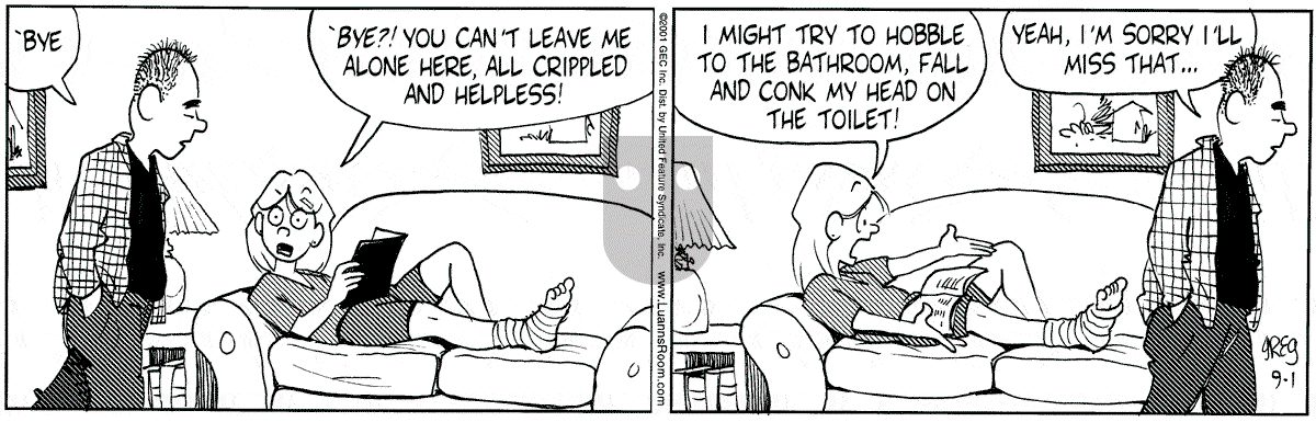 Luann - Saturday September 1, 2001 Comic Strip