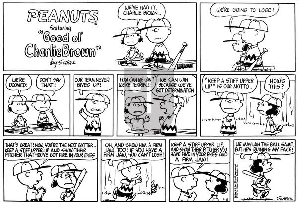 Peanuts on Sunday July 2, 1967 Comic Strip