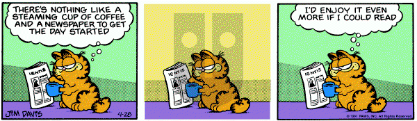Garfield - Tuesday April 28, 1981 Comic Strip