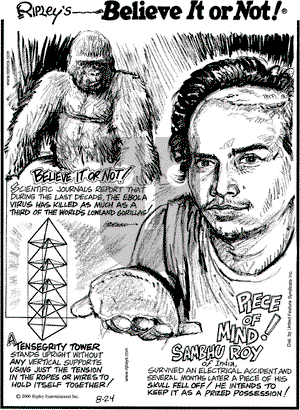 Ripley's Believe It or Not on Saturday September 23, 2006 Comic Strip