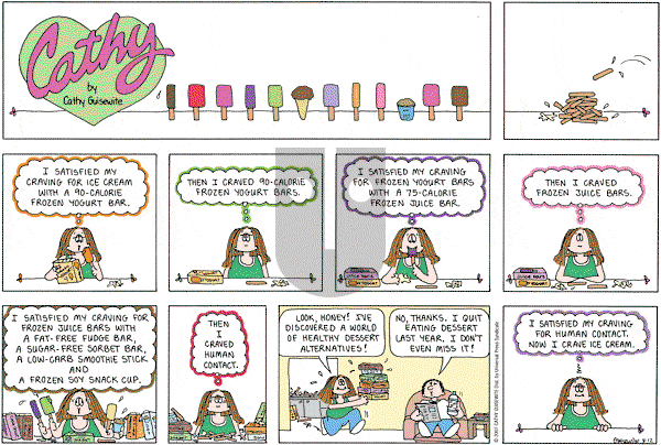 Cathy Classics - Sunday August 12, 2007 Comic Strip