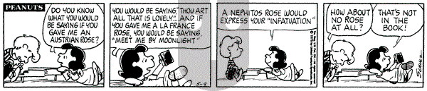 Peanuts on Friday May 9, 1975 Comic Strip