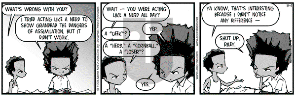 The Boondocks on Saturday September 4, 1999 Comic Strip