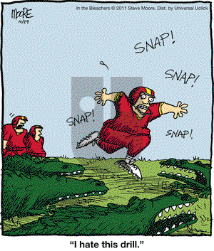 In the Bleachers on Saturday October 29, 2011 Comic Strip