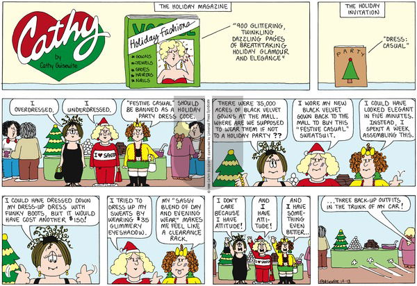 Cathy Classics on Sunday December 13, 1998 Comic Strip