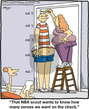 In the Bleachers on Thursday June 6, 2019 Comic Strip