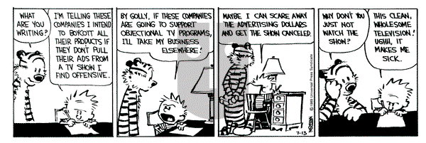 Calvin and Hobbes on Thursday July 13, 1989 Comic Strip