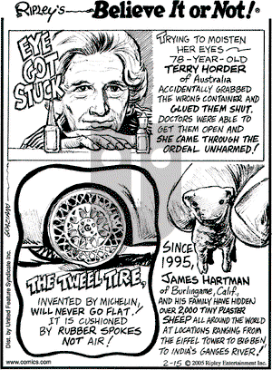 Ripley's Believe It or Not on Thursday April 28, 2005 Comic Strip