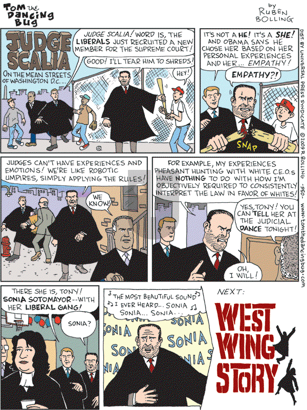 Tom the Dancing Bug on Friday September 25, 2009 Comic Strip