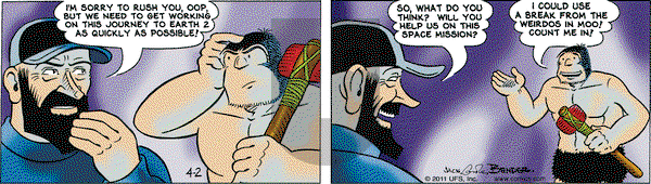 Alley Oop on Saturday April 2, 2011 Comic Strip